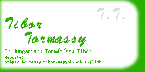 tibor tormassy business card